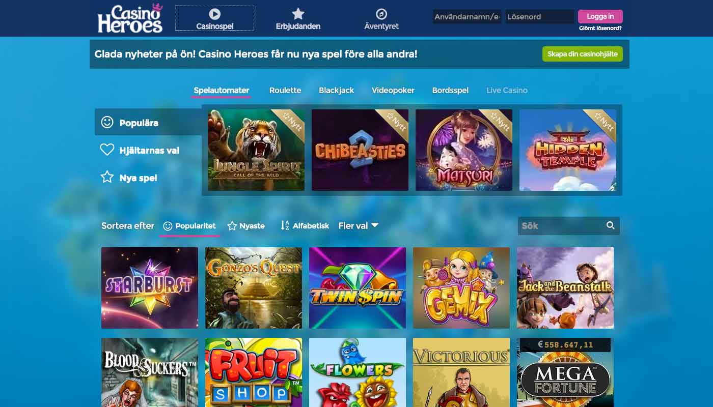 Casino Heroes screenshot