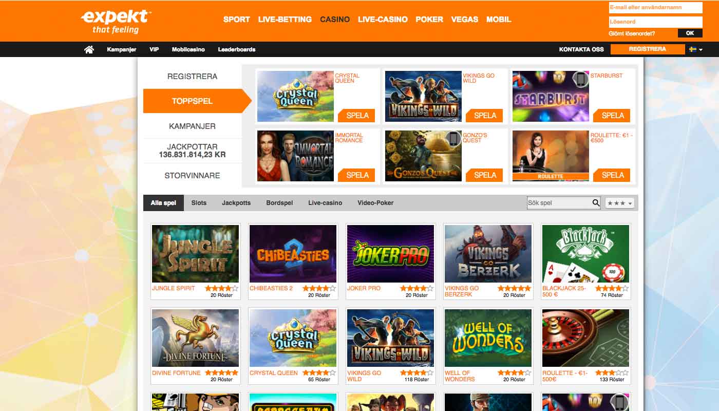 Expekt screenshot