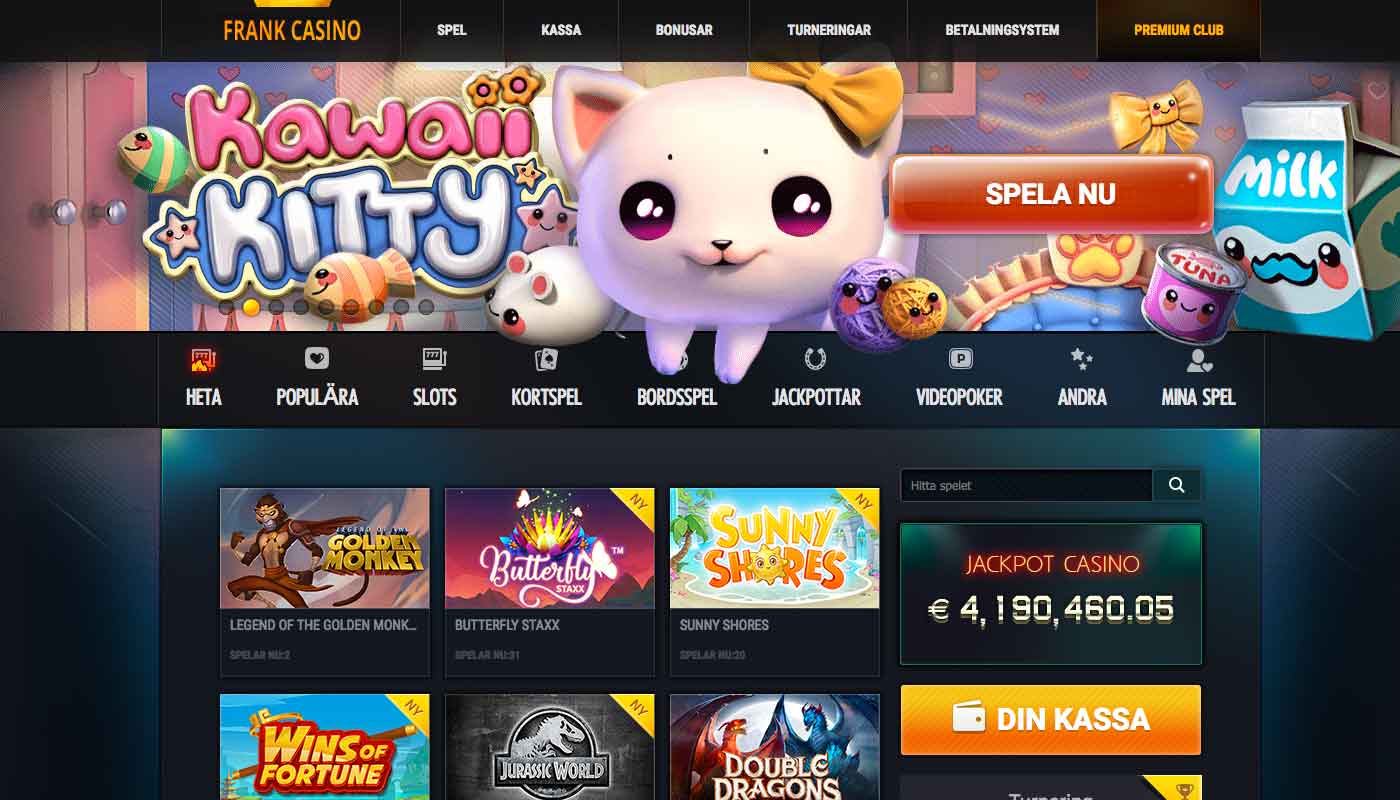 Frank Casino screenshot