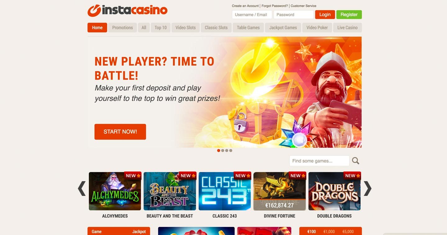 InstaCasino screenshot