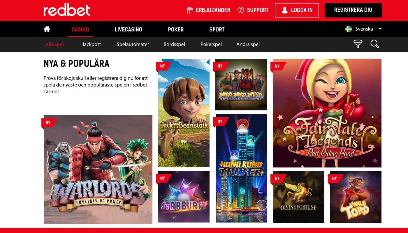 Redbet screenshot